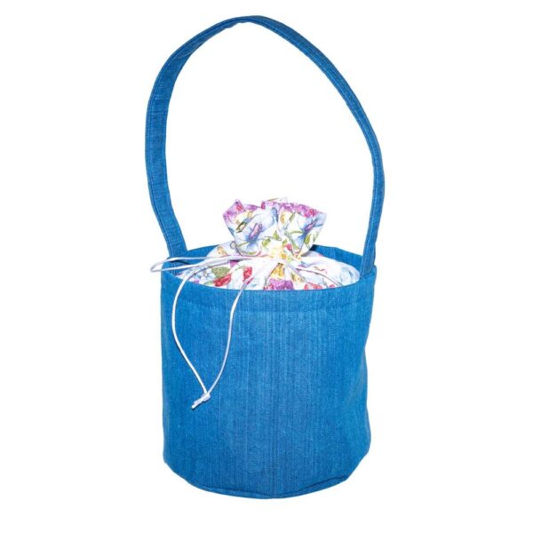 Borsa picnic jeans e flowers